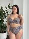 Жіночий роздільний леопардовий купальник PLUS SIZE з поролоновою чашкою SW3596 фото 7