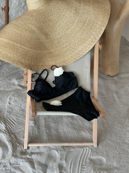 Купальник PLUS SIZE із квітами на топові та трусиках SW4109 фото