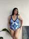 Стильний принтований суцільний купальник PLUS SIZE з парео SW3671 фото 9