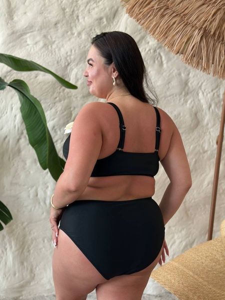 Купальник PLUS SIZE із квітами на топові та трусиках SW4109-2XL фото
