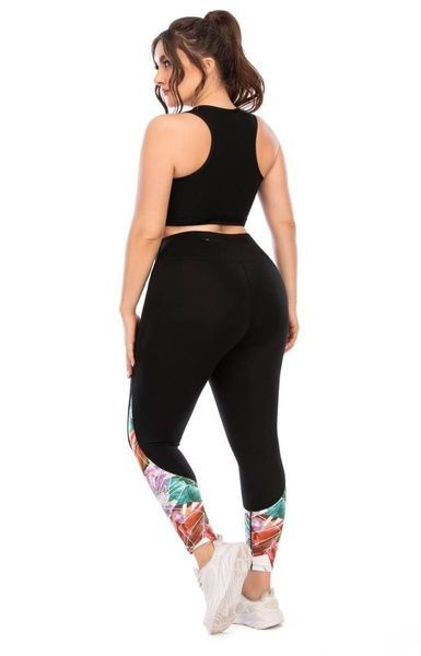 Фітнес костюм plus size з яскравим принтом FS1664-L фото