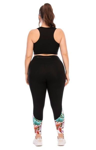 Фітнес костюм plus size з яскравим принтом FS1664-L фото