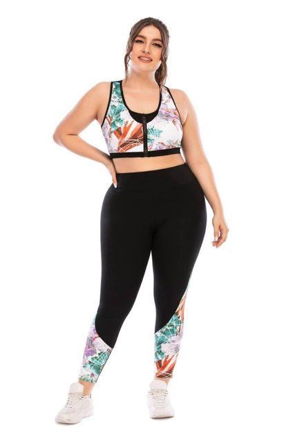 Фітнес костюм plus size з яскравим принтом FS1664-L фото
