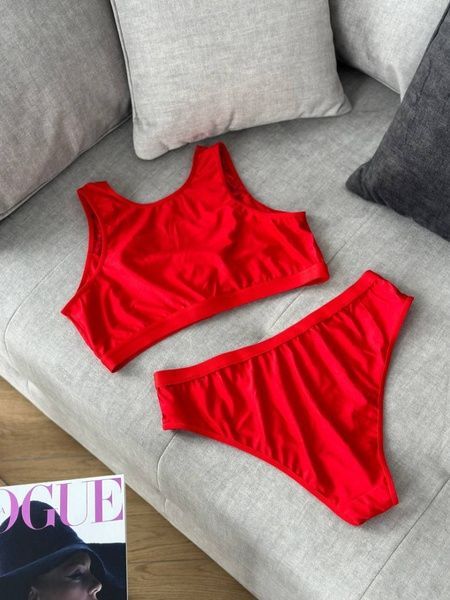 Елегантний червоний комплект білизни для дівчат Plus Size DO3260-2XL фото