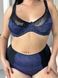 Комплект спідньої чорно-синьої білизни бюстгальтер + трусики DO130-100D+4XL фото 4