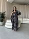 Розкішна чорно-біла максі сукня- туніка PLUS SIZE для відпочинку SW645/1-універсальний фото 2