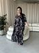 Розкішна чорно-біла максі сукня- туніка PLUS SIZE для відпочинку SW645/1-універсальний фото 1