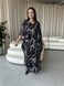 Розкішна чорно-біла максі сукня- туніка PLUS SIZE для відпочинку SW645/1-універсальний фото 4