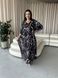 Розкішна чорно-біла максі сукня- туніка PLUS SIZE для відпочинку SW645/1-універсальний фото 3