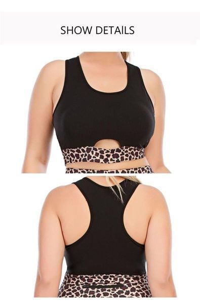 Фітнес костюм plus size з леопардовим принтом FS1667-L фото