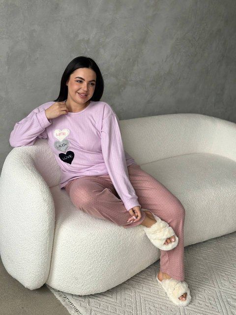 Комфортна та приємна до тіла піжама в розмірі PLUS SIZE DO3401-2XL фото