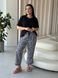 Чорна жіноча піжама з леопардовим принтом PLUS SIZE DO2839-L/XL фото 7