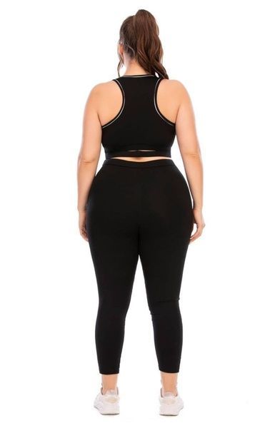 Фітнес костюм plus size з вставками з сітки FS1665-L фото