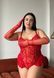 Червоний мереживний спокусливий боді PLUS SIZE DO3929-XL фото 2