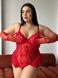 Червоний мереживний спокусливий боді PLUS SIZE DO3929-XL фото 5