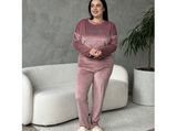 Розкішний домашній костюм піжама PLUS SIZE з велюру DO9300-2XL фото