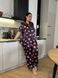 Піжама PLUS SIZE чорна у сердечко з сорочкою та штанами DO3634-5XL фото 6