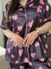 Піжама PLUS SIZE чорна у сердечко з сорочкою та штанами DO3634-5XL фото 4