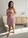 турецька котонова нічна сорочка PLUS SIZE на бретельках пудрова DO2571/1-2XL фото 1