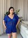 Пляжна коротка синя туніка PLUS SIZE тоненька в'язка SW669/3-універсальний фото 9