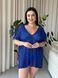 Пляжна коротка синя туніка PLUS SIZE тоненька в'язка SW669/3-універсальний фото 4