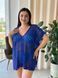 Пляжна коротка синя туніка PLUS SIZE тоненька в'язка SW669/3-універсальний фото 3