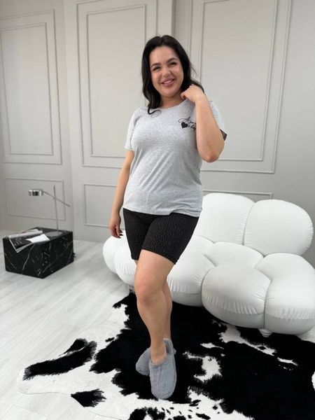Домашній одяг, сіра піжама PLUS SIZE DO2777-2XL фото