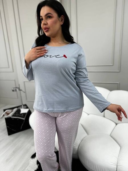 Затишна піжама домашній костюм PLUS SIZE DO2773-2XL фото