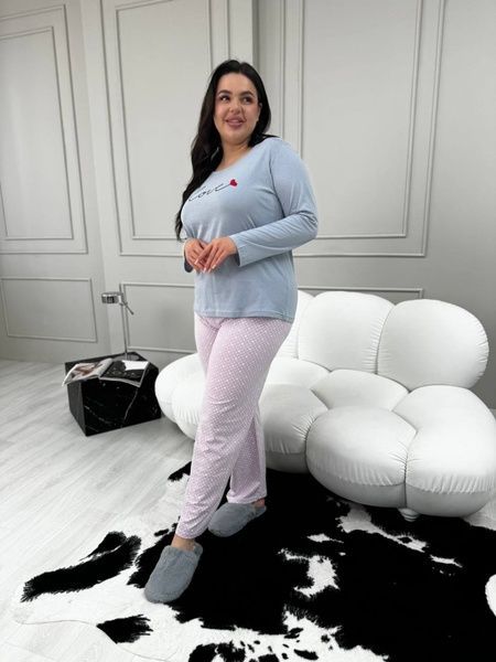 Затишна піжама домашній костюм PLUS SIZE DO2773-2XL фото