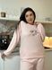 Рожева тепла піжама в розмірі PLUS SIZE мікрофліс DO3206/1-2XL фото 3
