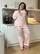 Рожева тепла піжама в розмірі PLUS SIZE мікрофліс DO3206/1-2XL фото 1
