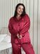 Жіноча класична шовкова піжамка PLUS SIZE бордова DO4187/2-5XL фото 4