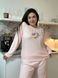 Рожева тепла піжама в розмірі PLUS SIZE мікрофліс DO3206/1-2XL фото 4