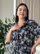 Шовкова чорно-біла сорочка для дому PLUS SIZE DO3511-2XL фото 5