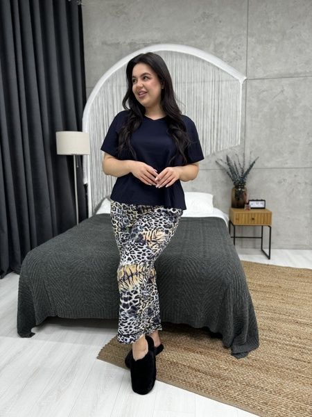 жіноча піжама з леопардовим принтом PLUS SIZE DO2843-L/XL фото