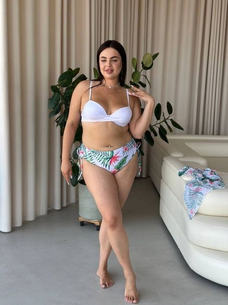 Роздільний купальник PLUS SIZE з тунікою в тропічному принті SW1384/1-XL фото