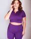 Жіночий фіолетовий фітнес костюм plus size FS1657-XL фото 2