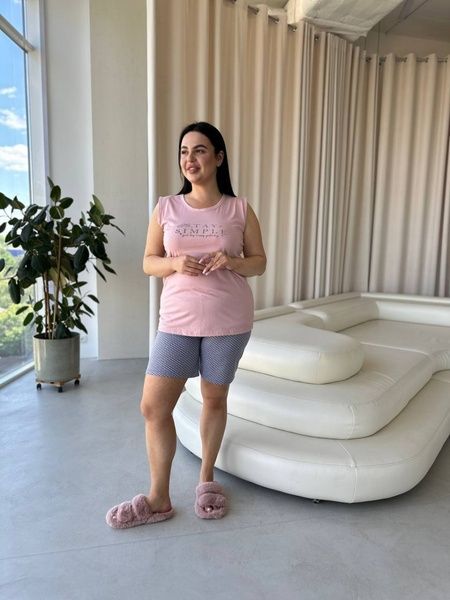 Домашній одяг, зручна піжама з шортами PLUS SIZE DO2941-2XL фото