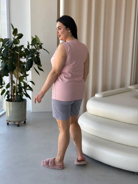 Домашній одяг, зручна піжама з шортами PLUS SIZE DO2941-2XL фото
