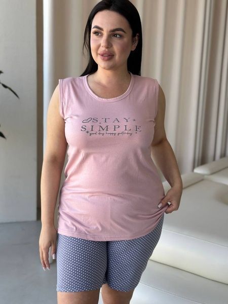 Домашній одяг, зручна піжама з шортами PLUS SIZE DO2941-2XL фото