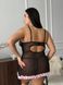 Чорний спокусливий мереживний пеньюар для дівчат PLUS SIZE DO3795-XL фото 2