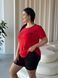 Домашній одяг, червона піжама з шортами PLUS SIZE DO2940-2XL фото 8