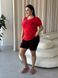 Домашній одяг, червона піжама з шортами PLUS SIZE DO2940-2XL фото 1