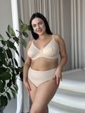 Базовий бежевий комплект білизни PLUS SIZE чашка F DO104(бежевий)-42/95+3XL фото