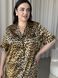 Леопардова шовкова сорочка на ґудзиках PLUS SIZE DO2699-2Xl фото 11
