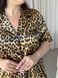 Леопардова шовкова сорочка на ґудзиках PLUS SIZE DO2699-2Xl фото 2