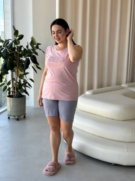 Домашній одяг, зручна піжама з шортами PLUS SIZE DO2941-3XL фото