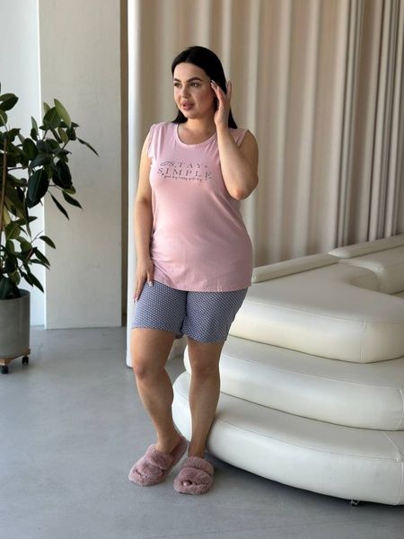 Домашній одяг, зручна піжама з шортами PLUS SIZE DO2941-3XL фото