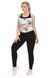 Жіночий фітнес костюм чорний топ + лосини plus size FS1666-L фото 2