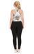 Жіночий фітнес костюм чорний топ + лосини plus size FS1666-L фото 3